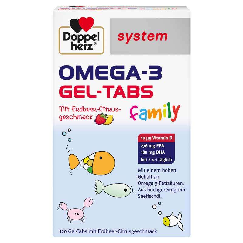 Doppelherz system OMEGA-3 GEL-TABS family 120 St Kautabletten