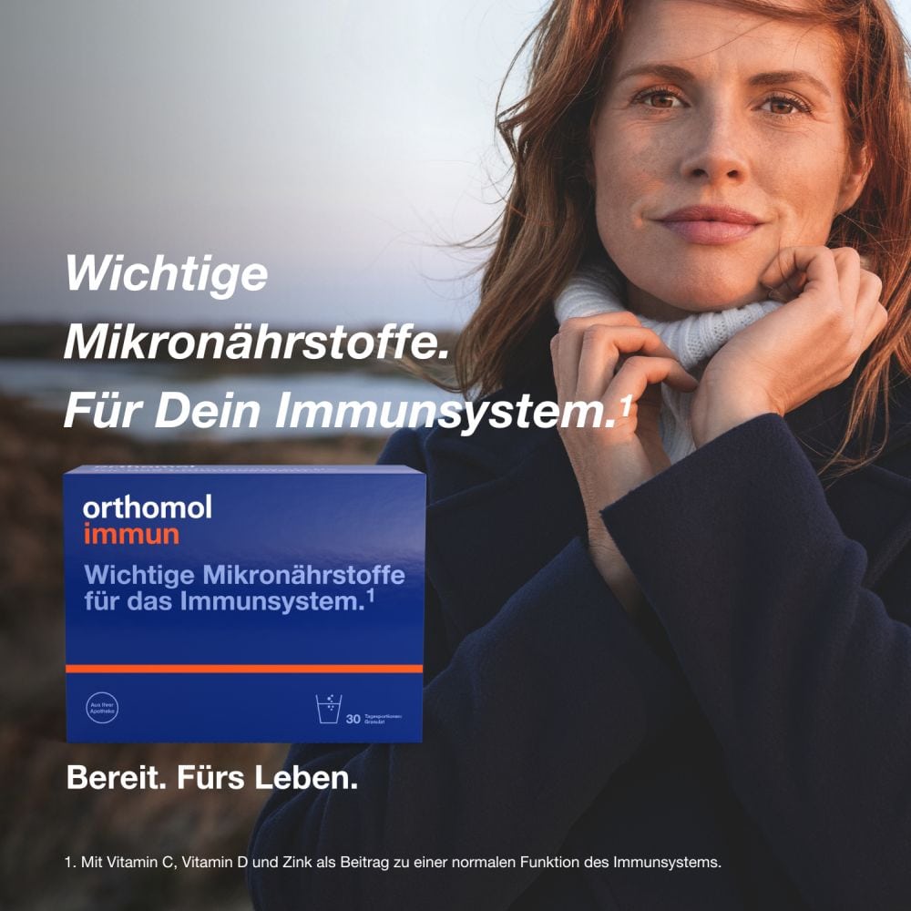 orthomol immun - Mikronährstoffe mit Vitamin C, Vitamin D und Zink - Granulat