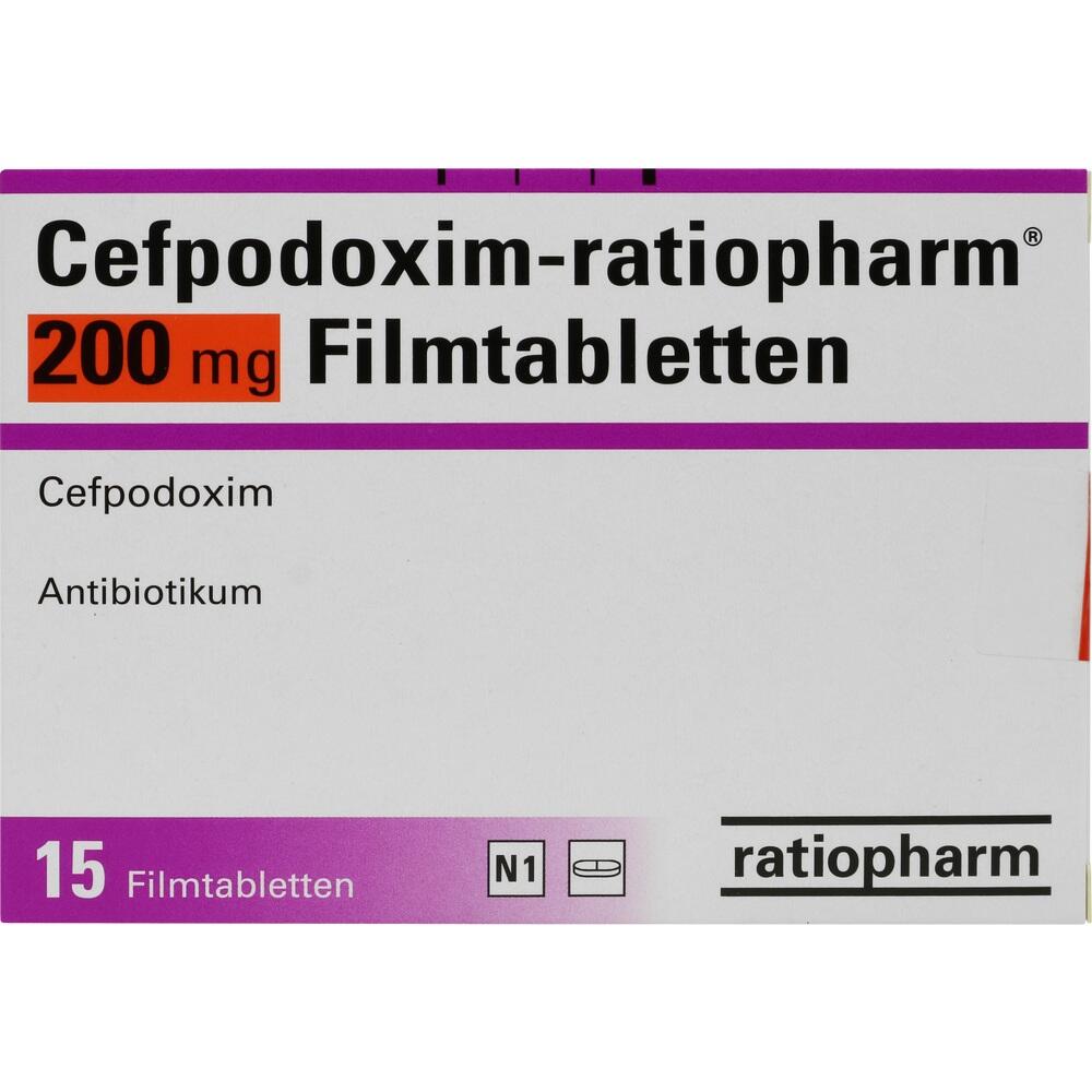 Cefpodoxim-ratiopharm 200mg 15 St Filmtabletten