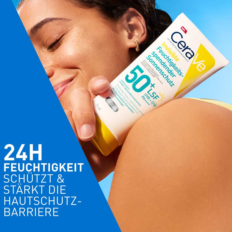 CeraVe Invisible Feuchtigkeitsspendender Sonnenschutz LSF 50+ 75 ml Lotion