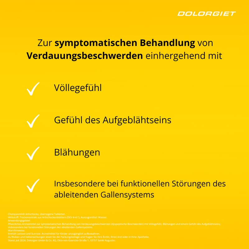 Cholspasmin Artischocke 50 St Überzogene Tabletten