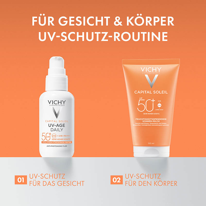 VICHY CAPITAL SOLEIL FEUCHTIGKEITSSPENDENDE SONNEN-MILCH LSF 50+ 150 ml Milch