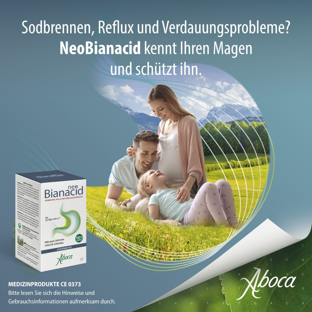 neoBianacid bei Sodbrennen, Reflux und Verdauungsproblemen 45 St Lutschtabletten