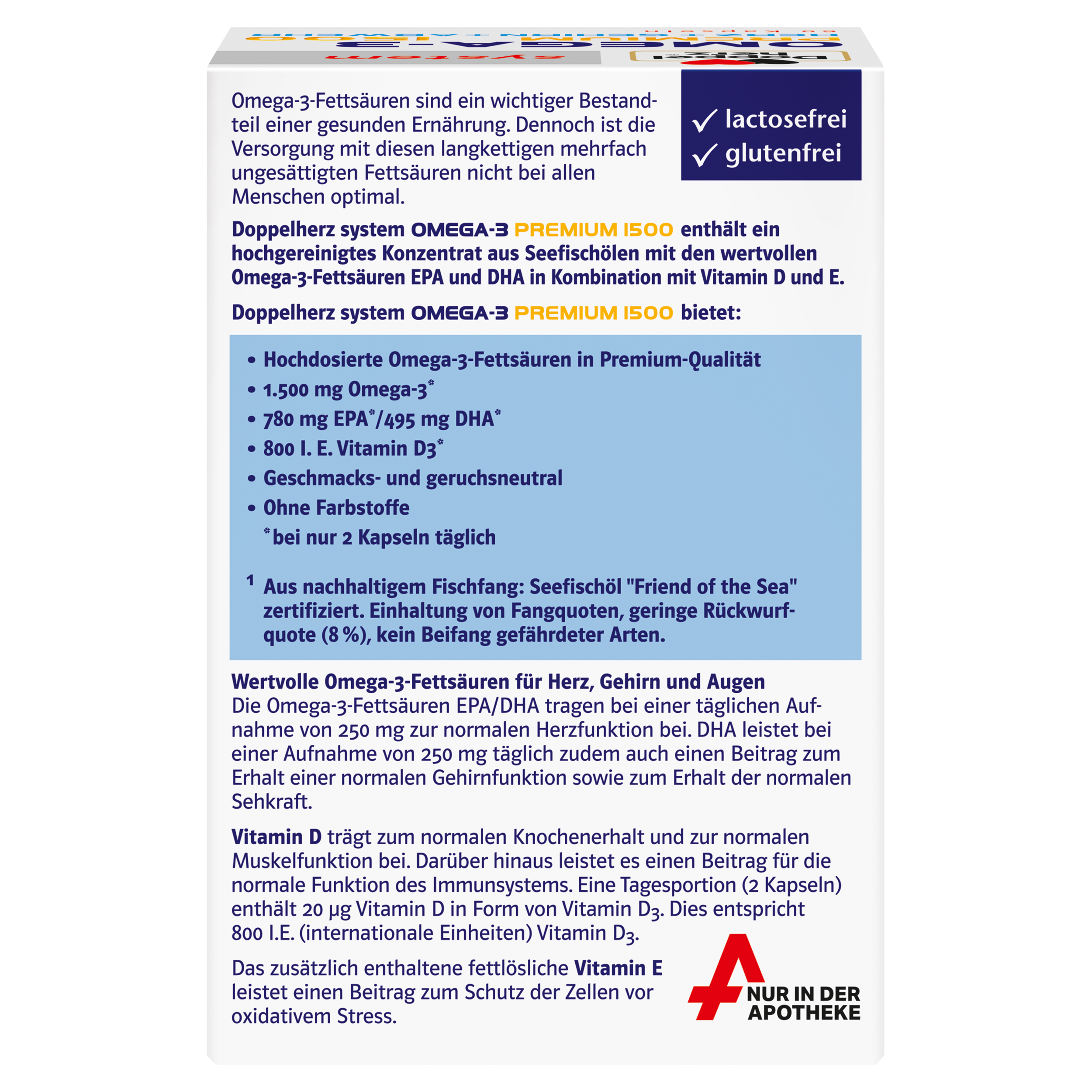 Doppelherz system OMEGA-3 PREMIUM 1500 60 St Kapseln