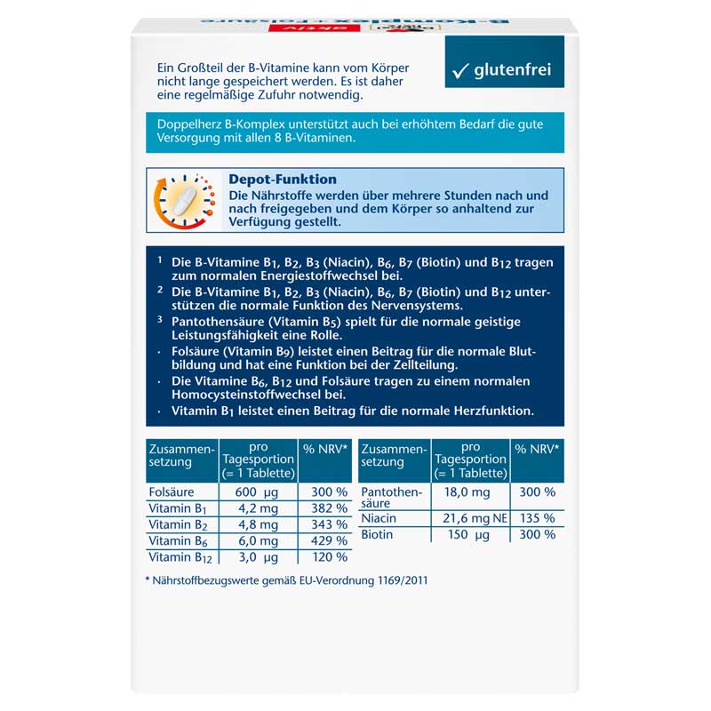 Doppelherz aktiv B-Komplex + Folsäure DEPOT 45 St Tabletten