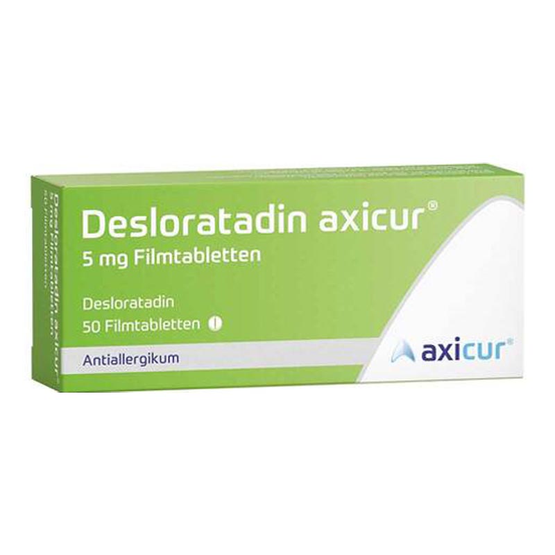 Desloratadin axicur 5mg 50 St Filmtabletten