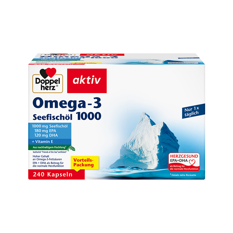 Doppelherz aktiv Omega-3 Seefischöl 1000 240 St Kapseln
