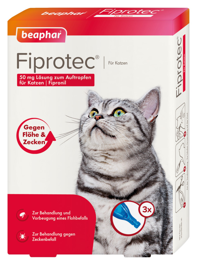 Fiprotec 50 mg Lösung zum Auftropfen für Katzen 3X0.50 ml Tropfen