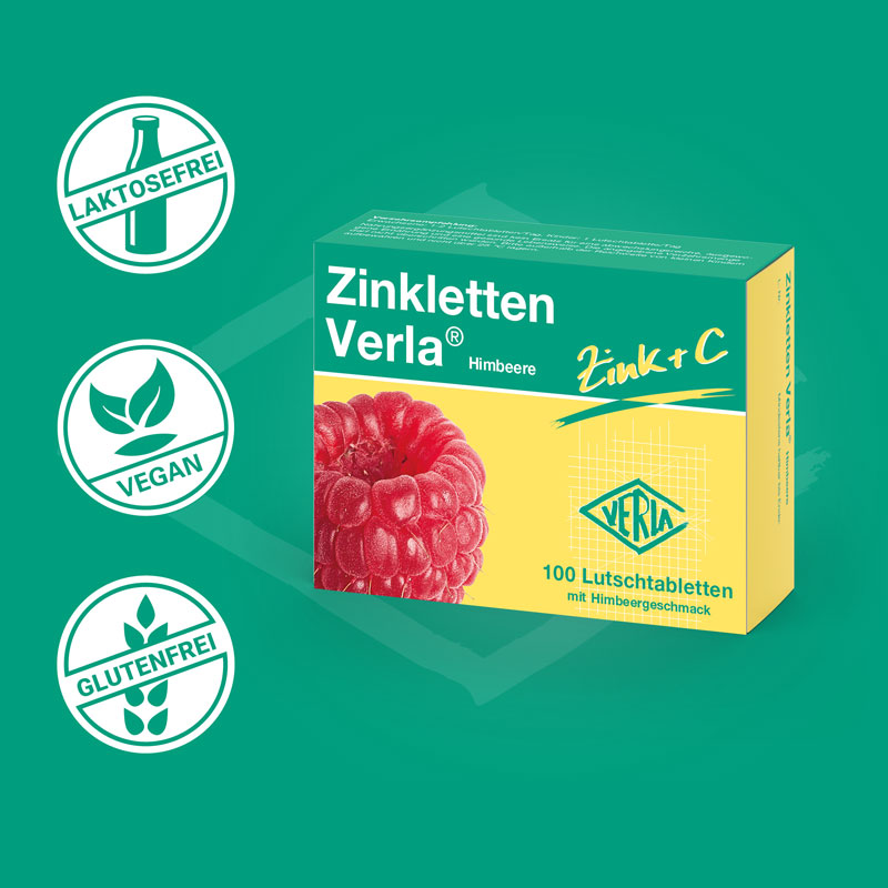 Zinkletten Verla Typ Himbeere  100 St Lutschtabletten