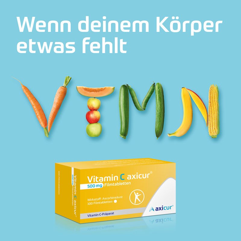 Vitamin C axicur 500 mg Filmtabletten 100 St Filmtabletten