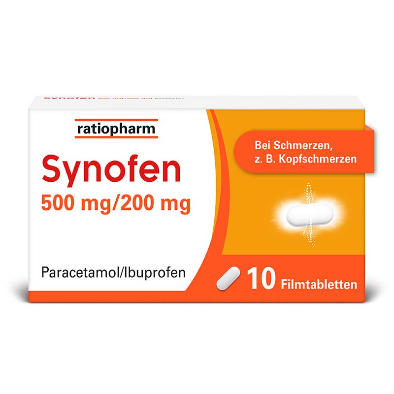 Synofen - mit Ibuprofen und Paracetamol 10 St Filmtabletten