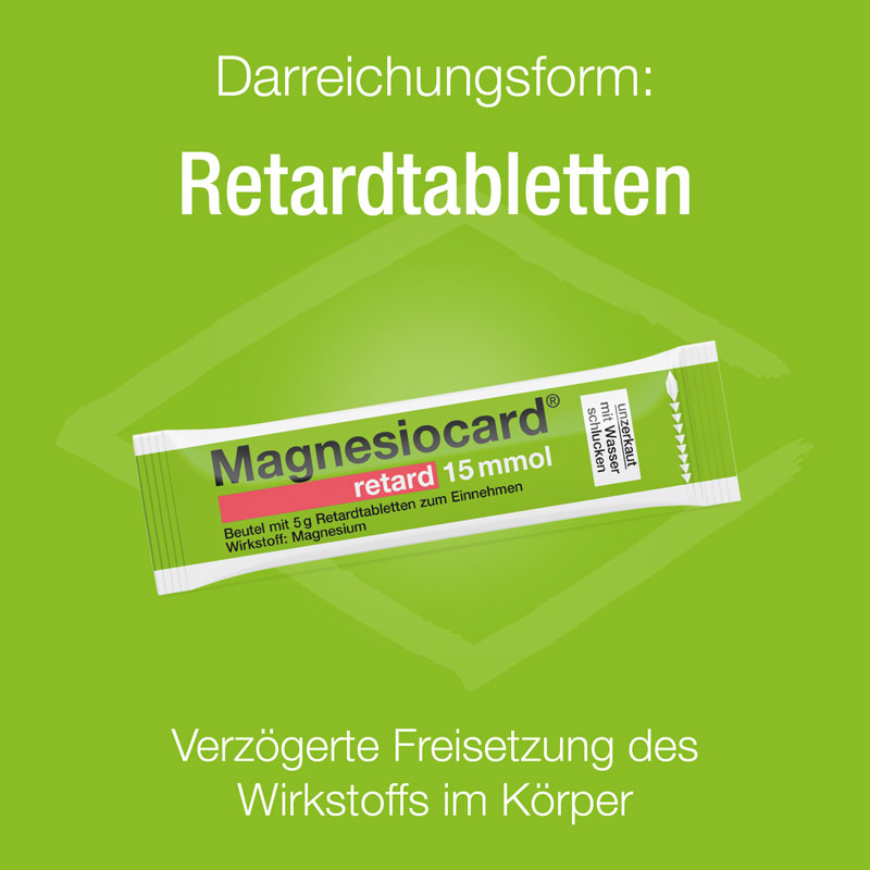 MAGNESIOCARD retard 15 mmol Beutel m.ret.Filmtabl. 30 St Beutel mit retardierten Filmtabletten