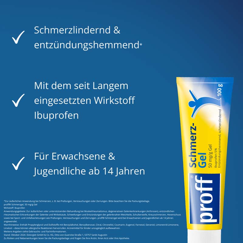 proff Schmerz Gel 50mg / g 100 g Gel