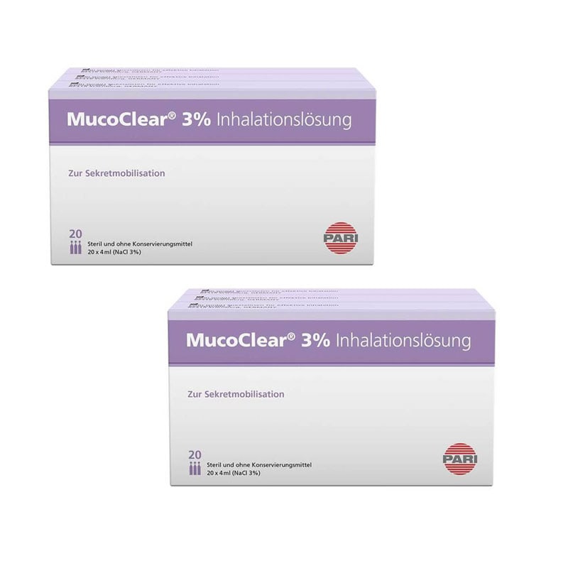 MUCOCLEAR 3% NaCl Inhalationsl. Doppelpack 2X60X4 ml Inhalationslösung