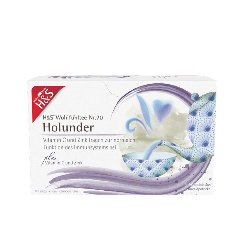 H&S Wohlfühltee Holunder mit Vitamin C & Zink 20X2.5 g Filterbeutel