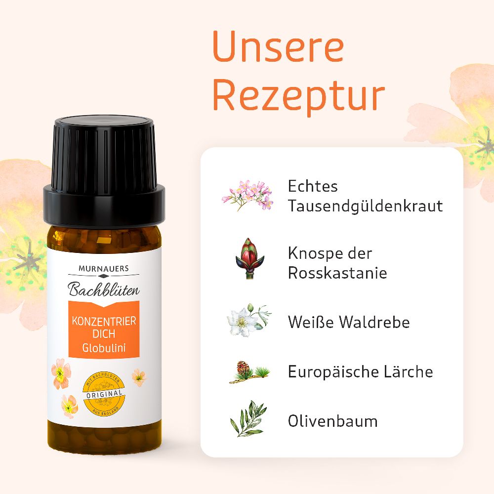 MURNAUERS Bachblüten Konzentrier Dich Globulini 10 g Globuli
