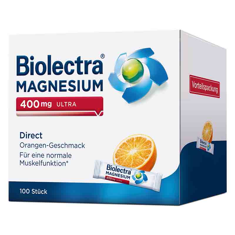 Biolectra MAGNESIUM 400 mg ULTRA Direct Orange  100 St Pellets