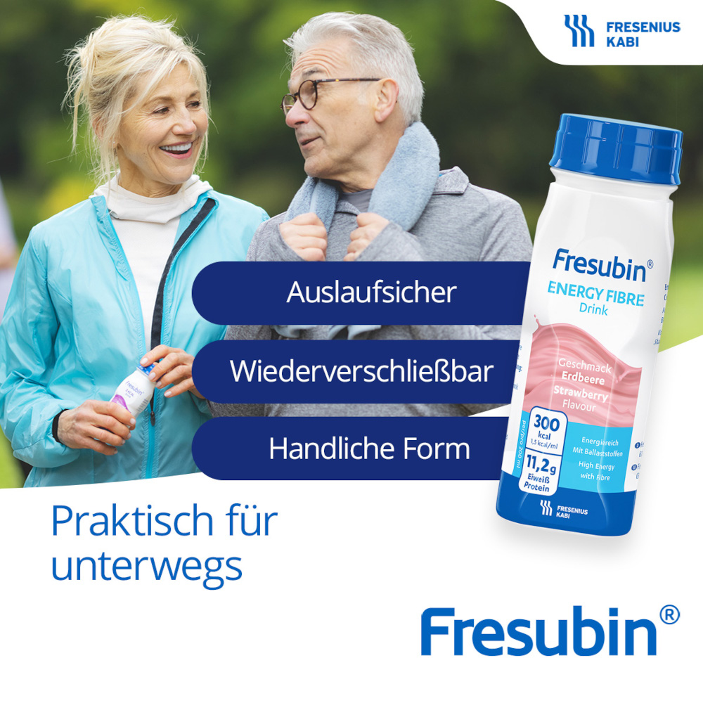 Fresubin Energy Fibre Trinknahrung Schokolade 6X4X200 ml Lösung