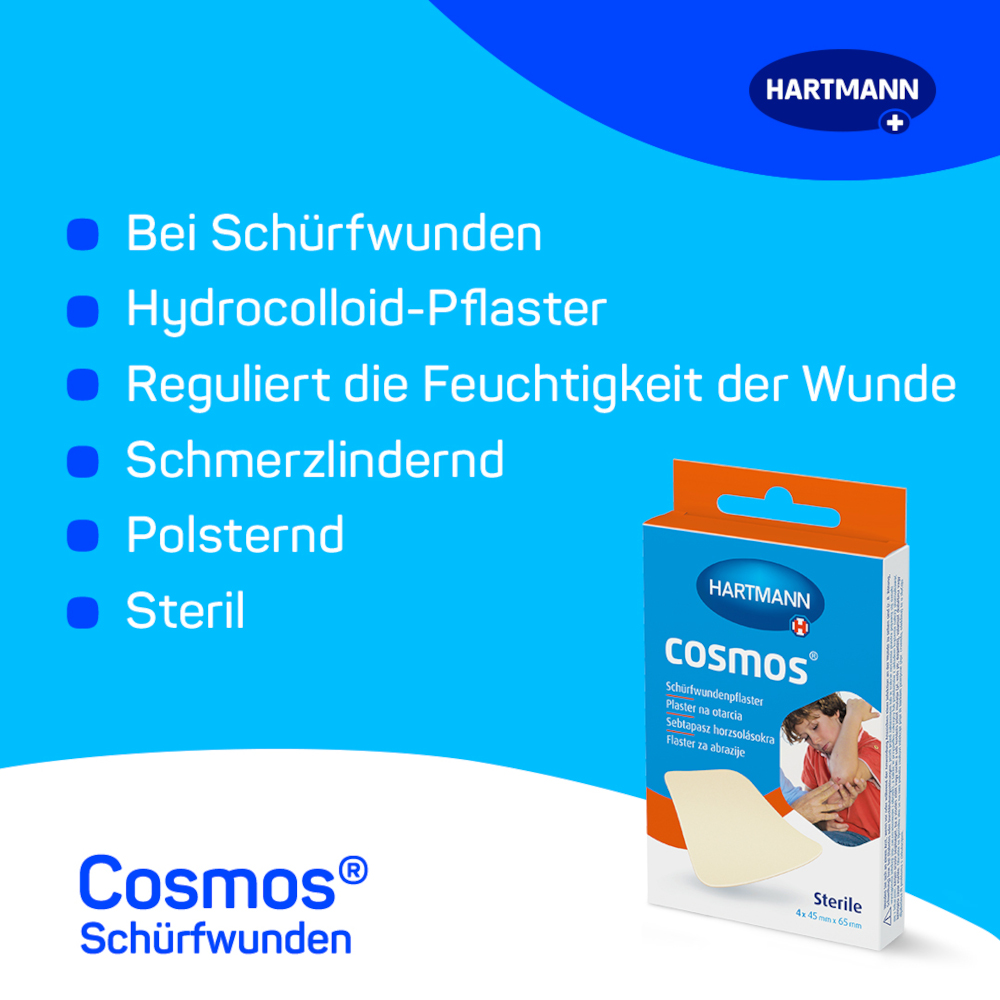 HARTMANN cosmos Schürfwundenpflaster 4 St Pflaster