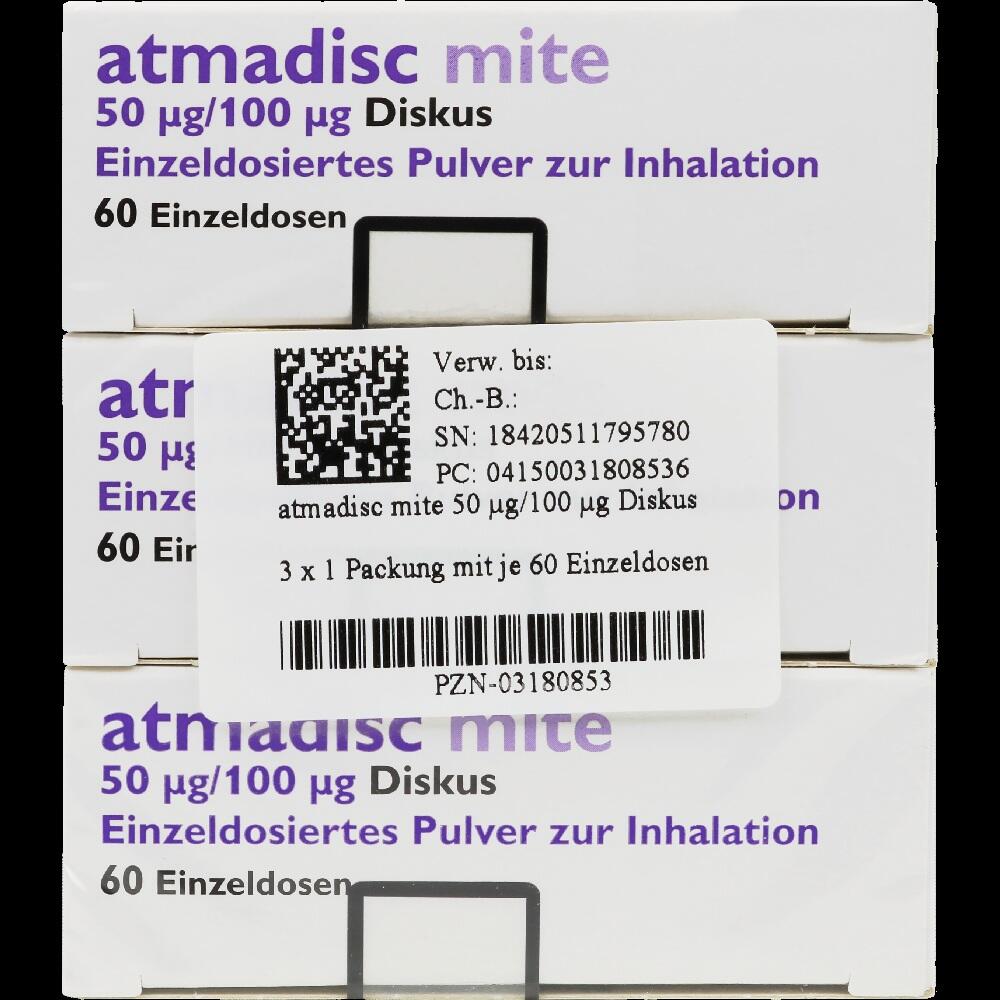 Atmadisc mite 50μg/100μg Diskus 3X60 St Inhalationspulver