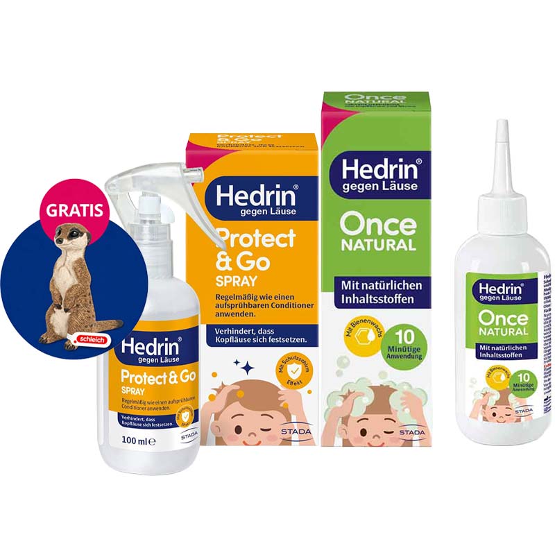 HEDRIN ONCE Natural + Protect & Go Spray Set 1 St Sparset