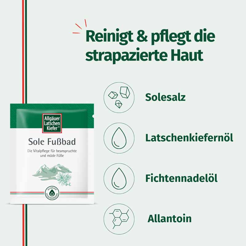 Allgäuer Latschen Kiefer Sole Fußbad 10X10 g Bad