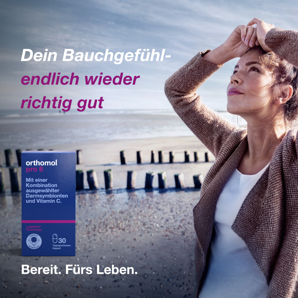 orthomol pro 6 - mit einer Kombination ausgewählter Darmsymbionten und Vitamin C - Kapseln