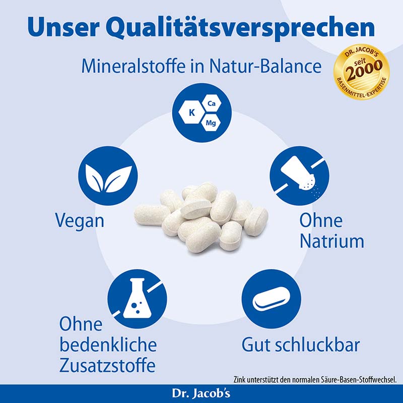 Dr. Jacob's Basentabletten Basen-Citrat-Mineralstoffe