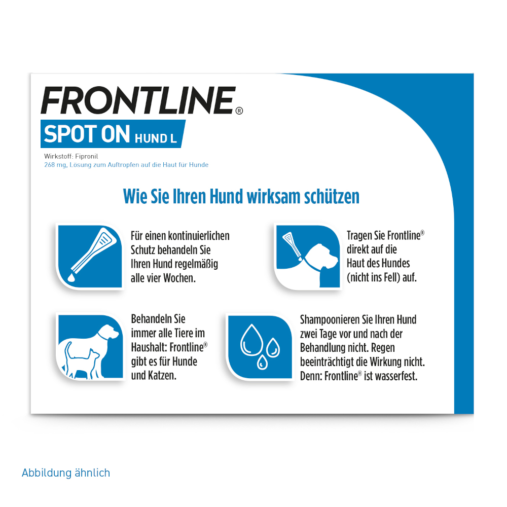 FRONTLINE SPOT-ON für Hunde L (20-40 kg) gegen Zecken, Flöhe und Haarlinge 6 St Lösung