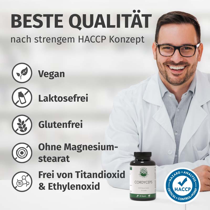 GREEN NATURALS Cordyceps sinensis 180 St Kapseln