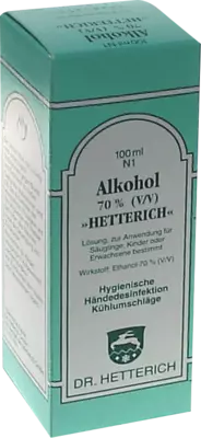 ALKOHOL 70% V/V Hetterich 500 ml Lösung