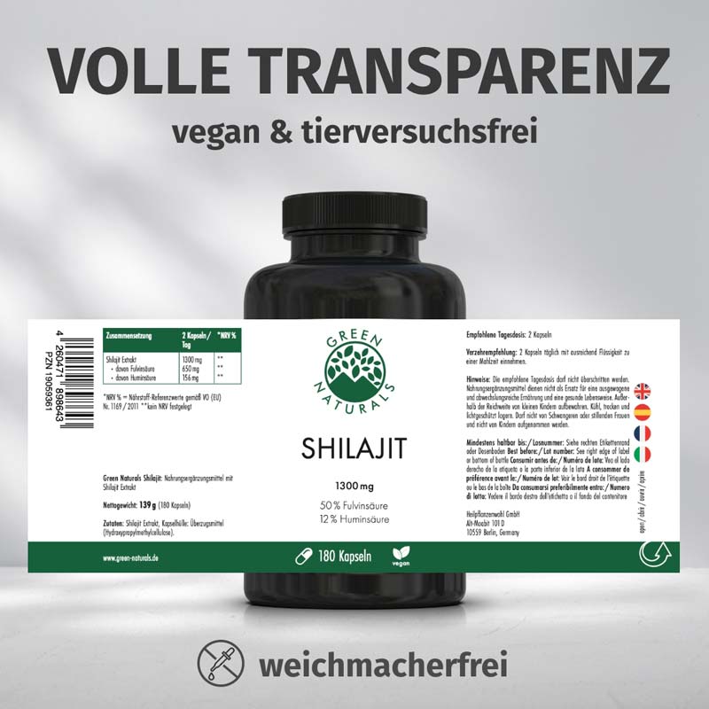 GREEN NATURALS SHILAJIT 180 St Kapseln