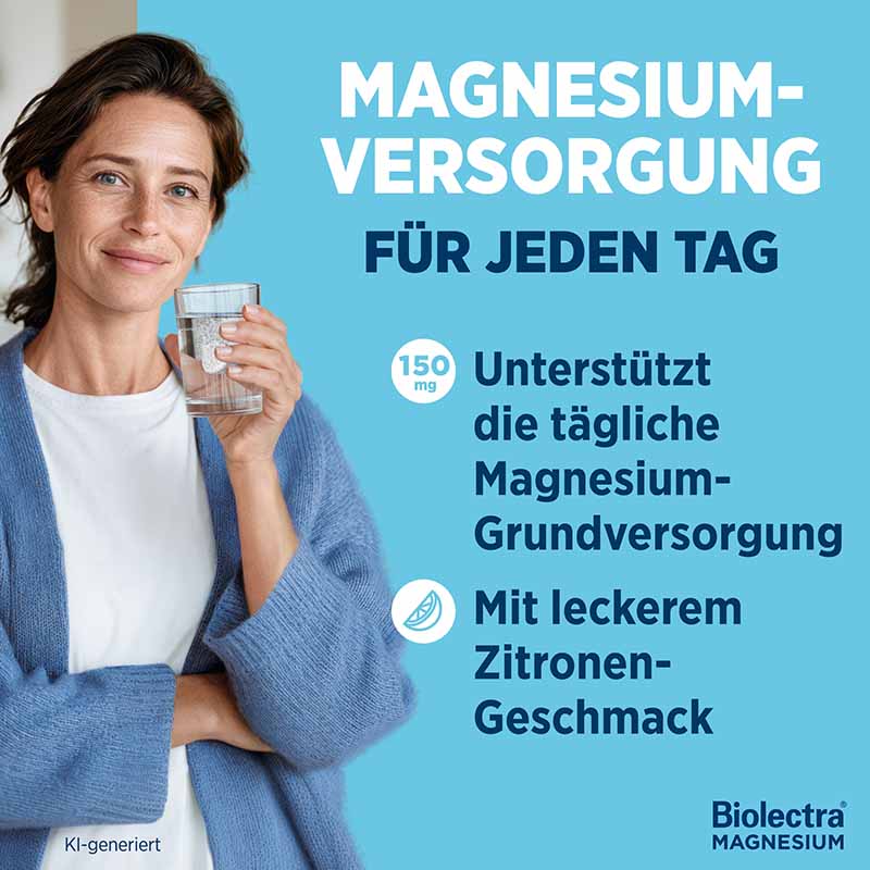Biolectra MAGNESIUM 150mg Zitrone  40 St Brausetabletten