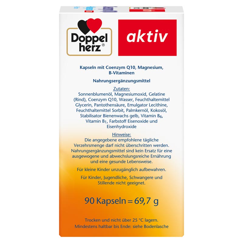 Doppelherz aktiv Coenzym Q10 + Magnesium + B-Vitamine EXTRA 90 St Kapseln