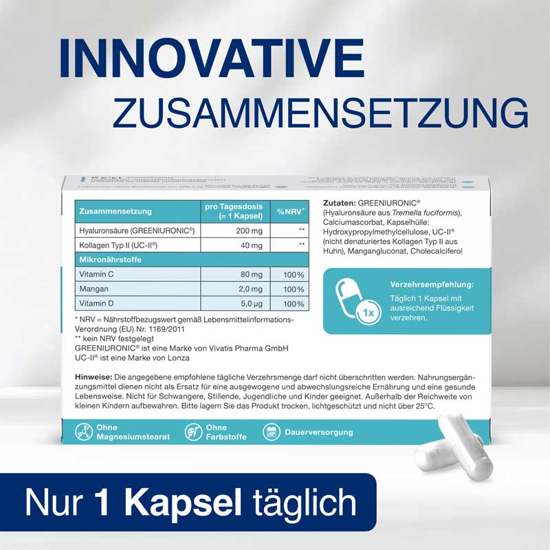 GELENCIUM Hyaluron Kollagen 30 St Kapseln