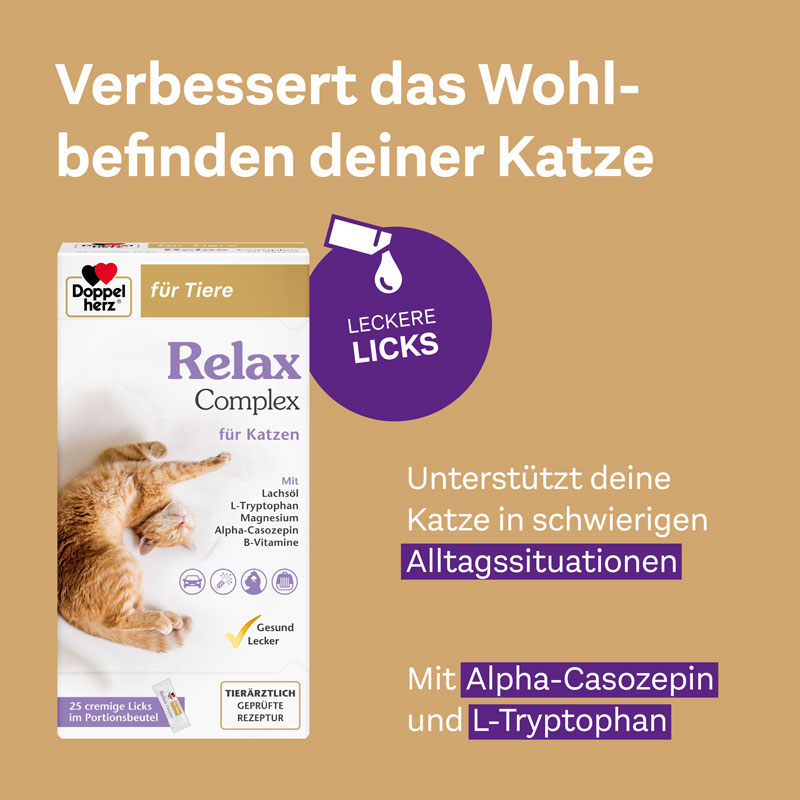 Doppelherz für Tiere Relax Complex für Katzen 25X10 g Paste