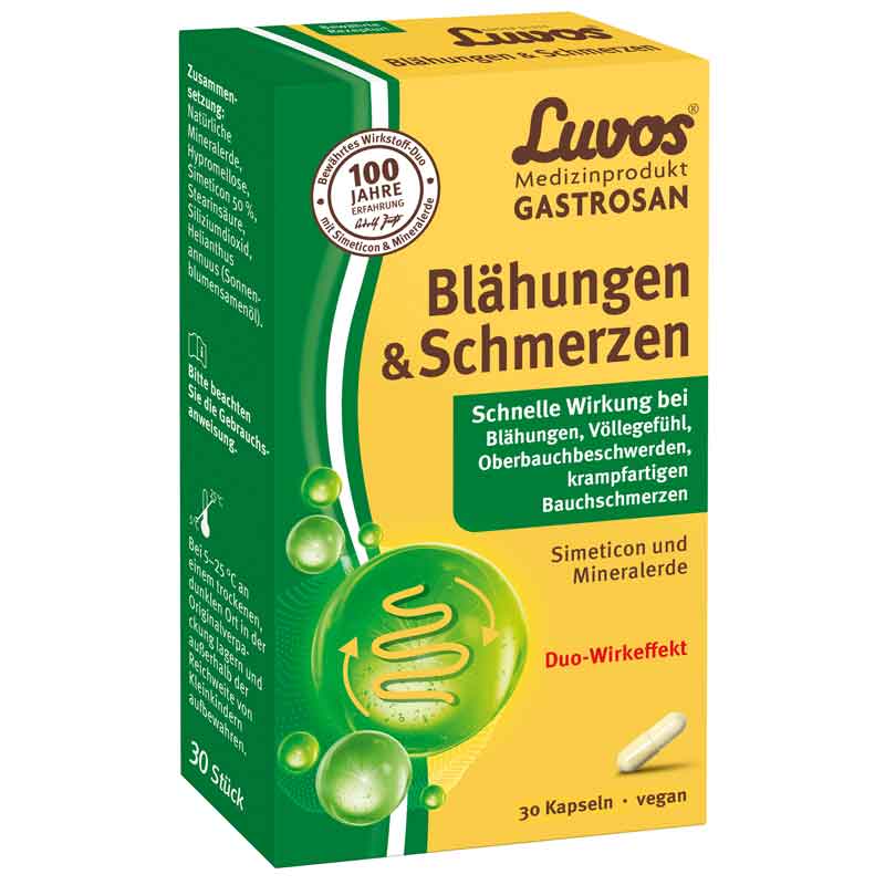 LUVOS GASTROSAN Blähungen & Schmerzen 30 St Kapseln