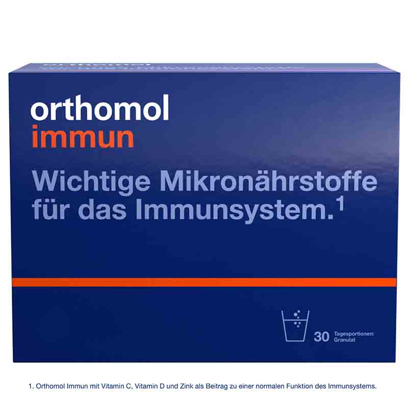 orthomol immun - Mikronährstoffe mit Vitamin C, Vitamin D und Zink - Granulat