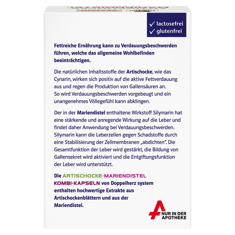 Doppelherz system ARTISCHOCKE-MARIENDISTEL  60 St Weichkapseln