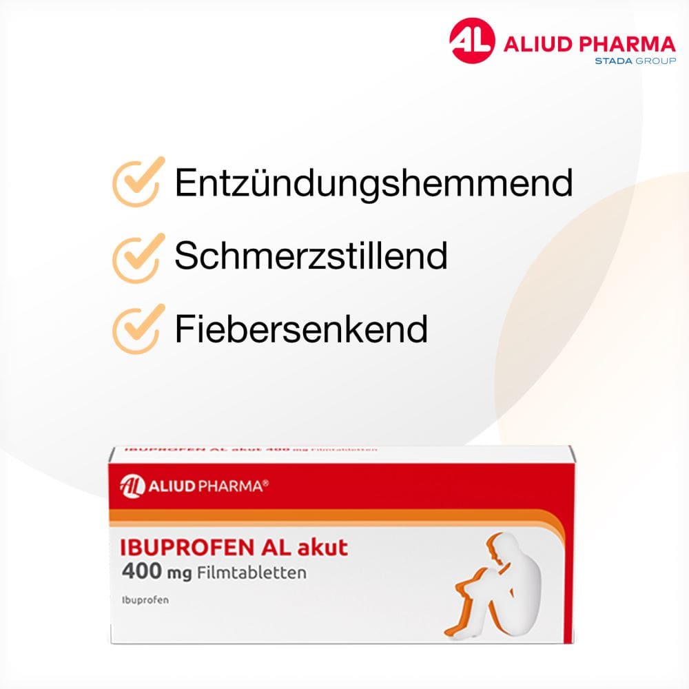 Ibuprofen AL akut 400 mg Filmtabletten bei akuten Schmerzen