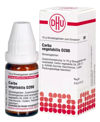 CARBO VEGETABILIS D 200 Globuli 10 g Globuli