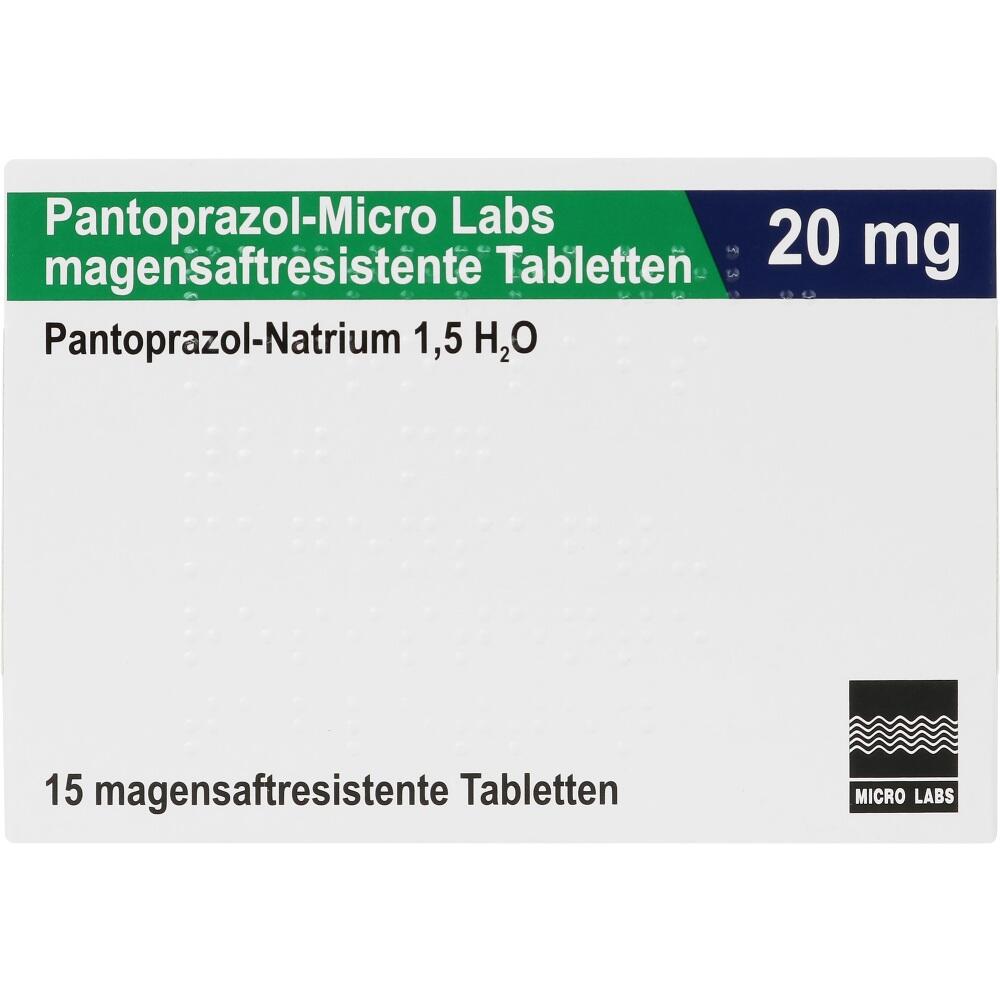 Pantoprazol-Micro Labs 20mg 15 St Tabletten magensaftresistent