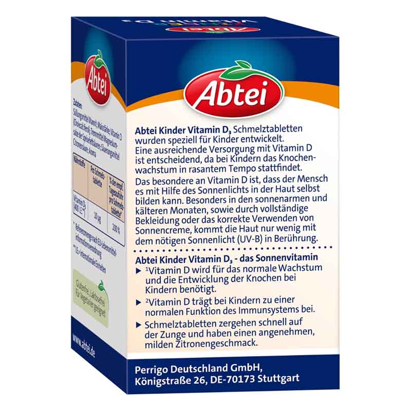 Abtei KINDER Vitamin D3 50 St Schmelztabletten
