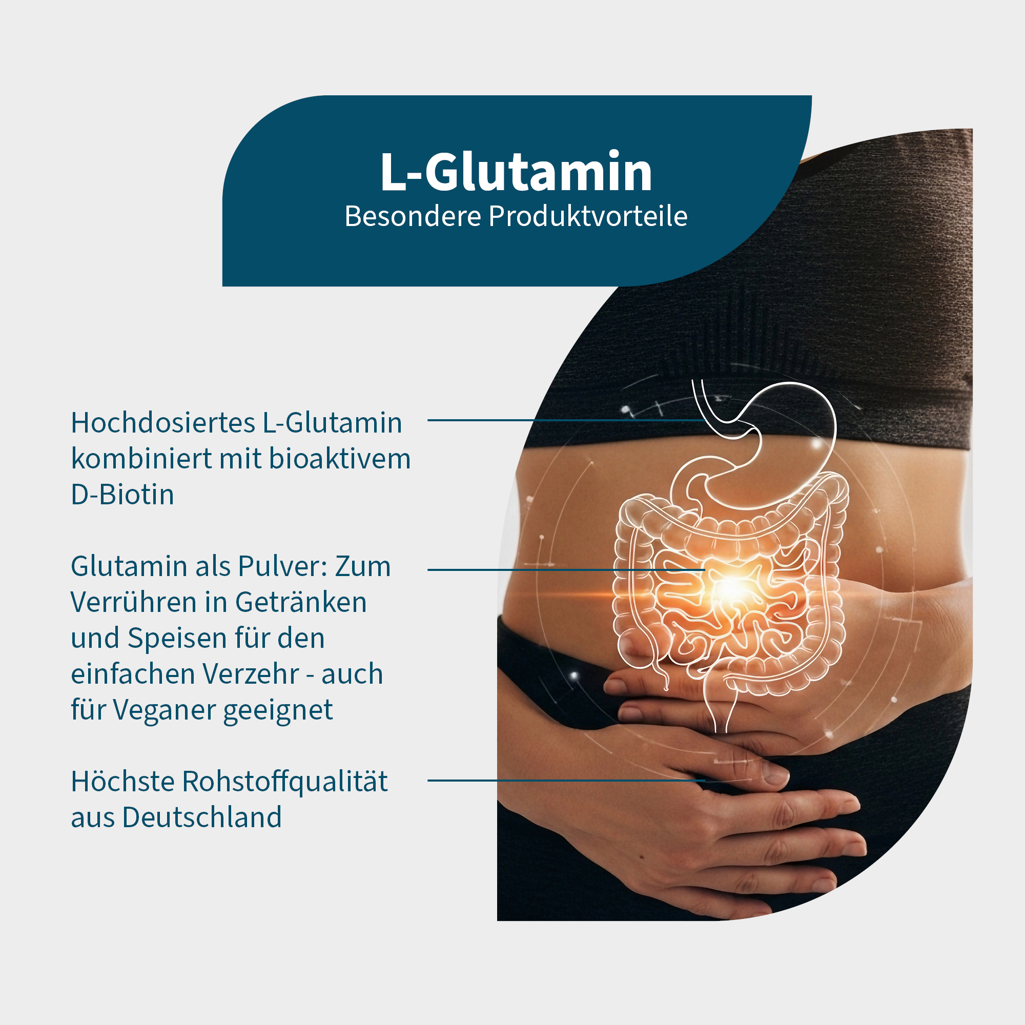 NatuGena L-Glutamin 150 g Pulver