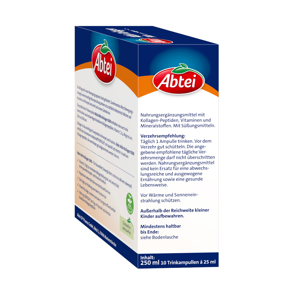 Abtei Aktiv Kollagen 5000 10X25 ml Trinkampullen