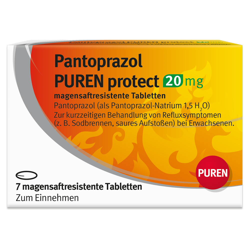 PANTOPRAZOL PUREN protect 20 mg magensaftres.Tabl. 7 St Tabletten magensaftresistent
