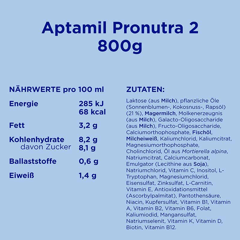 Aptamil PRONUTRA 2 FOLGEMILCH 800 g Pulver