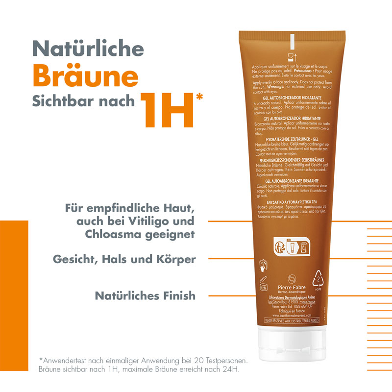 Avène Feuchtigkeitsspendender Selbstbräuner  100 ml Milch