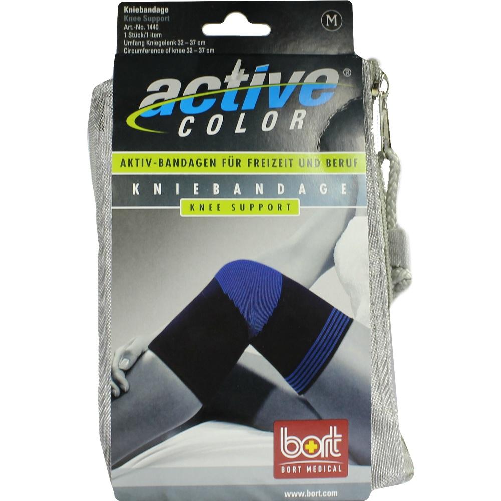 BORT ActiveColor Kniebandage medium schwarz 1 St Bandage