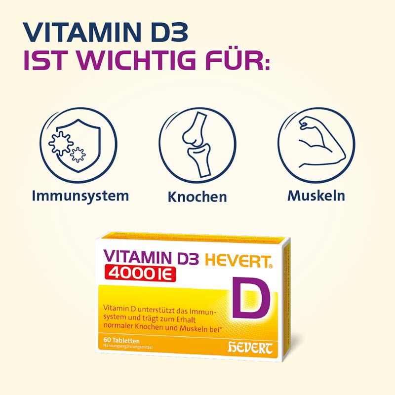 VITAMIN D3 HEVERT 4.000 I.E.  30 St Tabletten